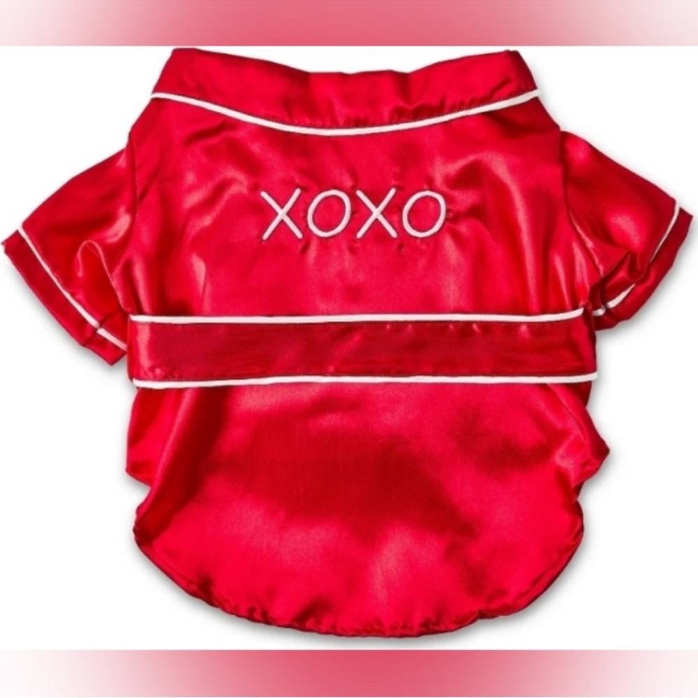 Red Silk Pet Robe Costume,‎ XOXO, Vibrant Life Clothing. Valentine's, Halloween,